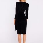 Robe De Cocktail En Velours Manches Longues 8