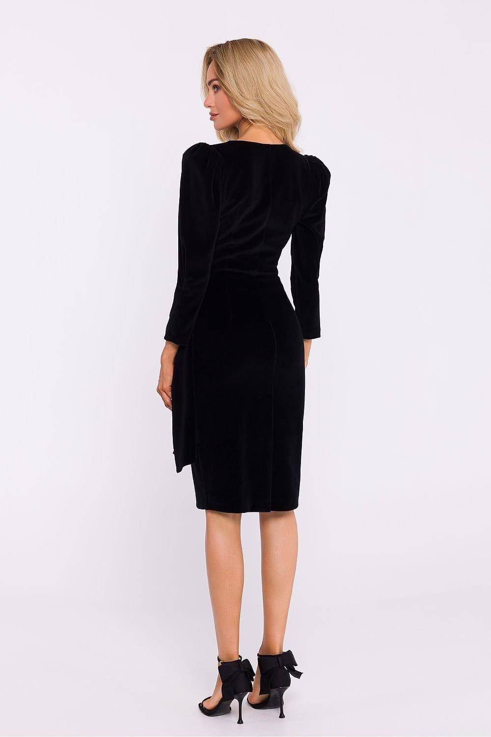 Robe De Cocktail En Velours Manches Longues 8