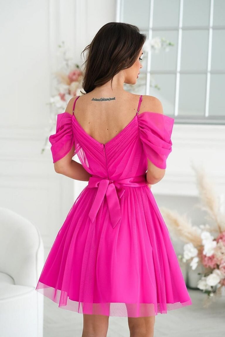 Robe De Cocktail Evasee En Tulle 2