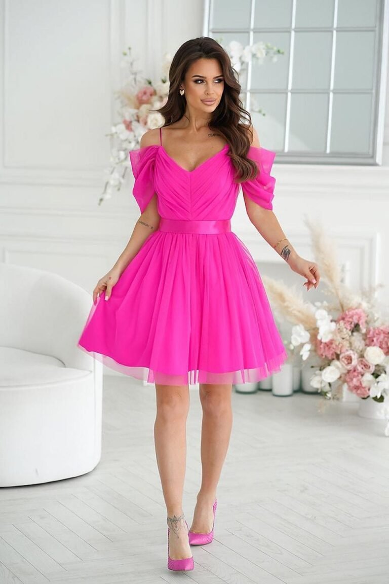 Robe De Cocktail Evasee En Tulle 3