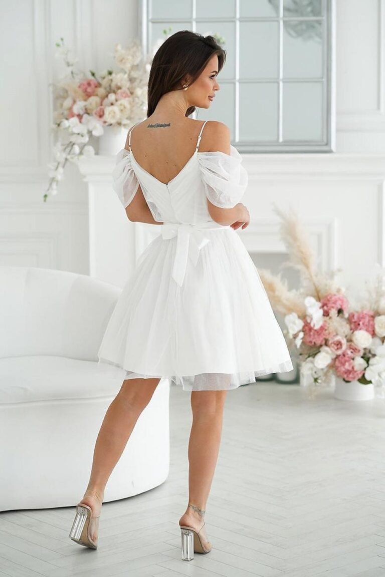 Robe De Cocktail Evasee En Tulle 5