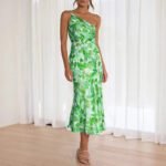 Robe De Cocktail Fleurie A Une Epaule 9