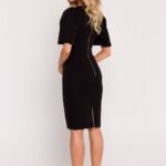 Robe De Cocktail Fourreau Manches Courtes 4