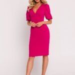Robe De Cocktail Fourreau Manches Courtes 7