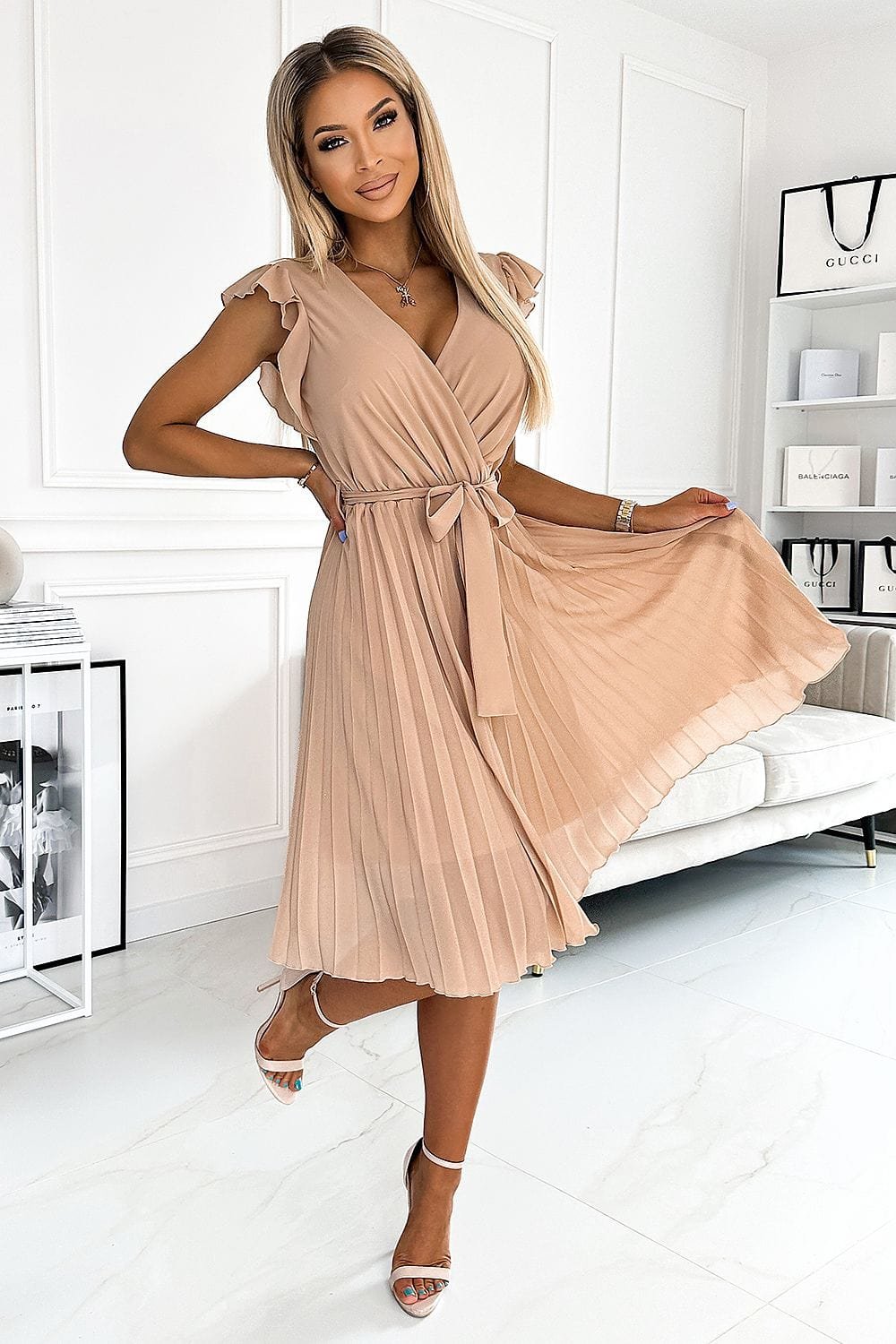 Robe De Cocktail Jupe Plissee