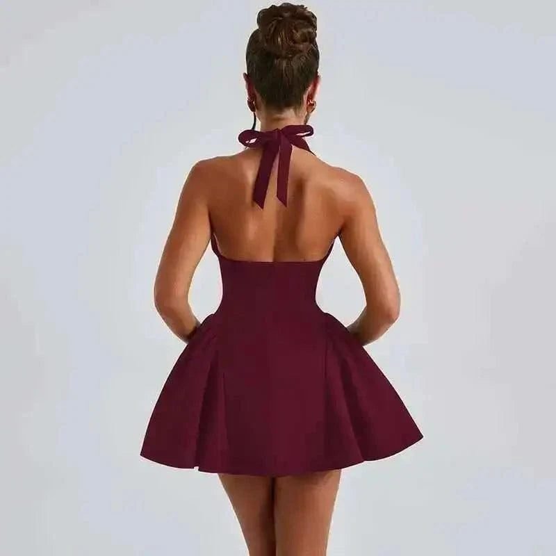 Robe De Cocktail Mini Evasee Dos Nu 2