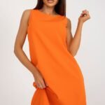 Robe De Cocktail Orange Courte Chic 2