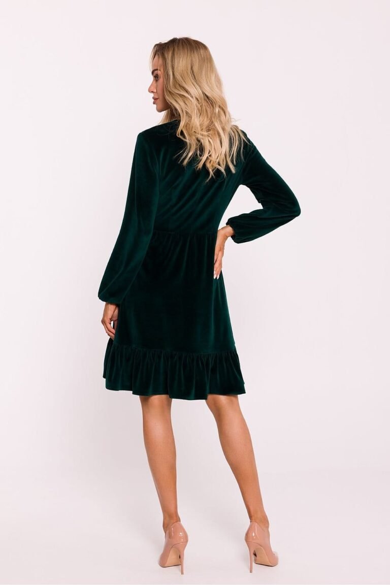 Robe De Cocktail Veloutee A Manches Longues