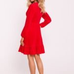Robe De Cocktail Veloutee A Manches Longues 8