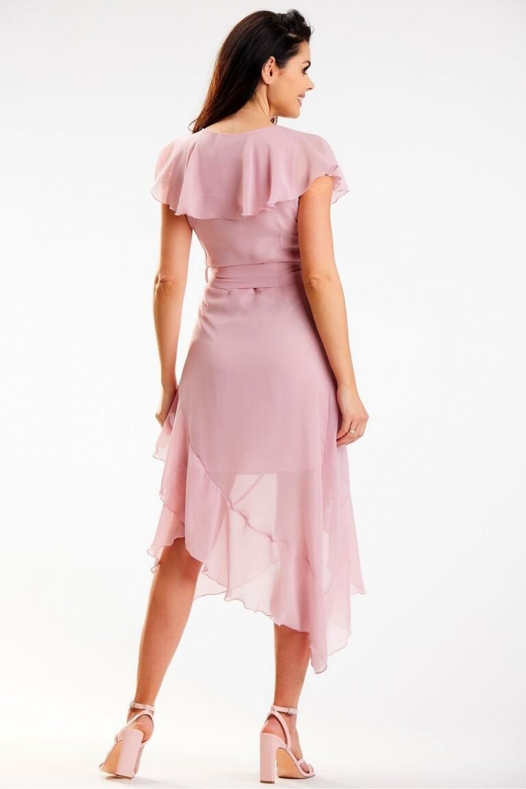Robe De Demoiselle Dhonneur Rose Fluide 2