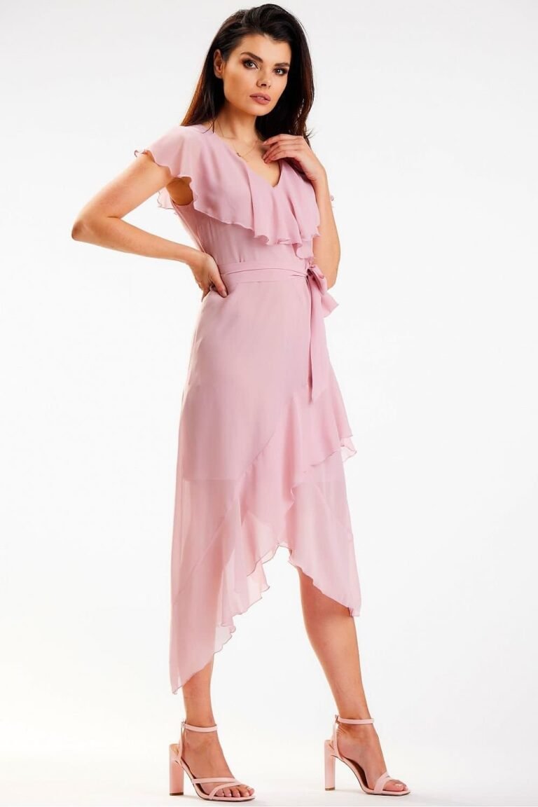 Robe De Demoiselle Dhonneur Rose Fluide