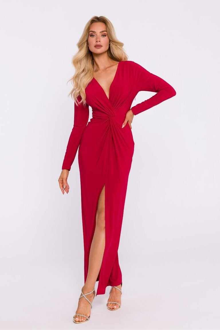 Robe De Gala Chic Longue Fendue Rouge S