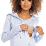 Robe De Grossesse Bleue Manche Longue 2