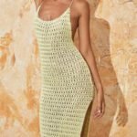 Robe De Plage Jaune Longue Dos Nu 3
