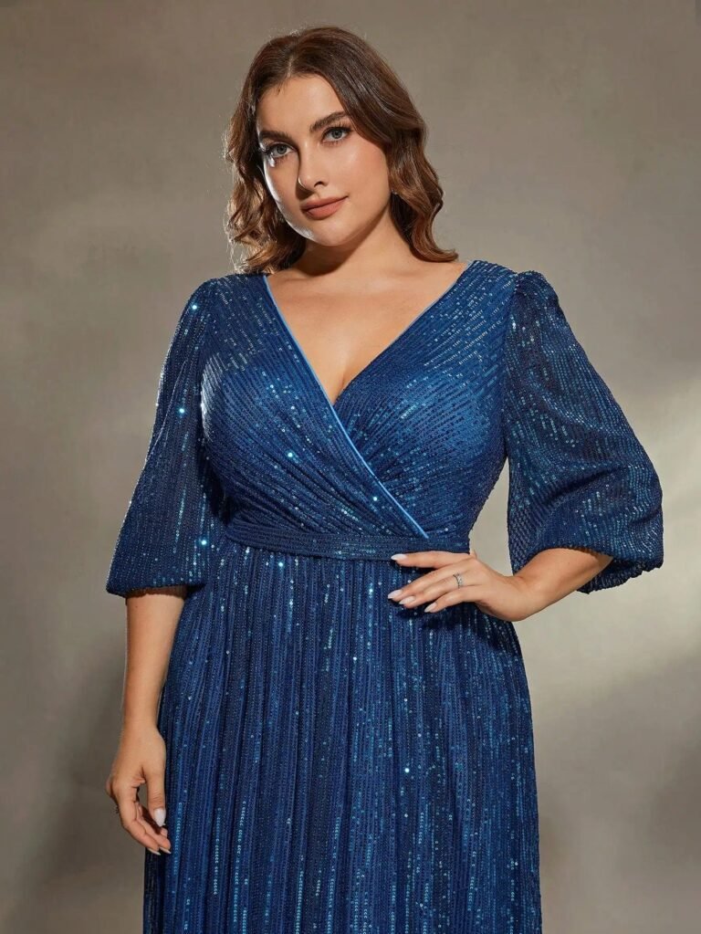 Robe De Soiree Bleue Grande Taille 4