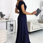Robe De Soiree Bleue Sequin Longue