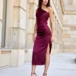 Robe De Soiree Bordeaux Chic Midi