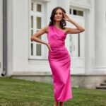Robe De Soiree Bordeaux Chic Midi Rose 34