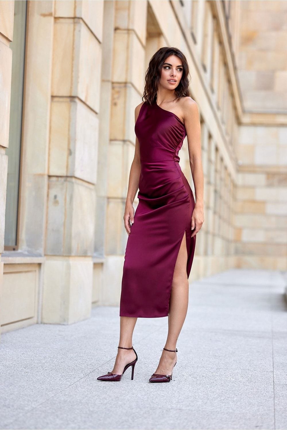 Robe De Soiree Bordeaux Chic Midi