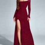 Robe De Soiree Bordeaux Fendue Bordeaux Xs