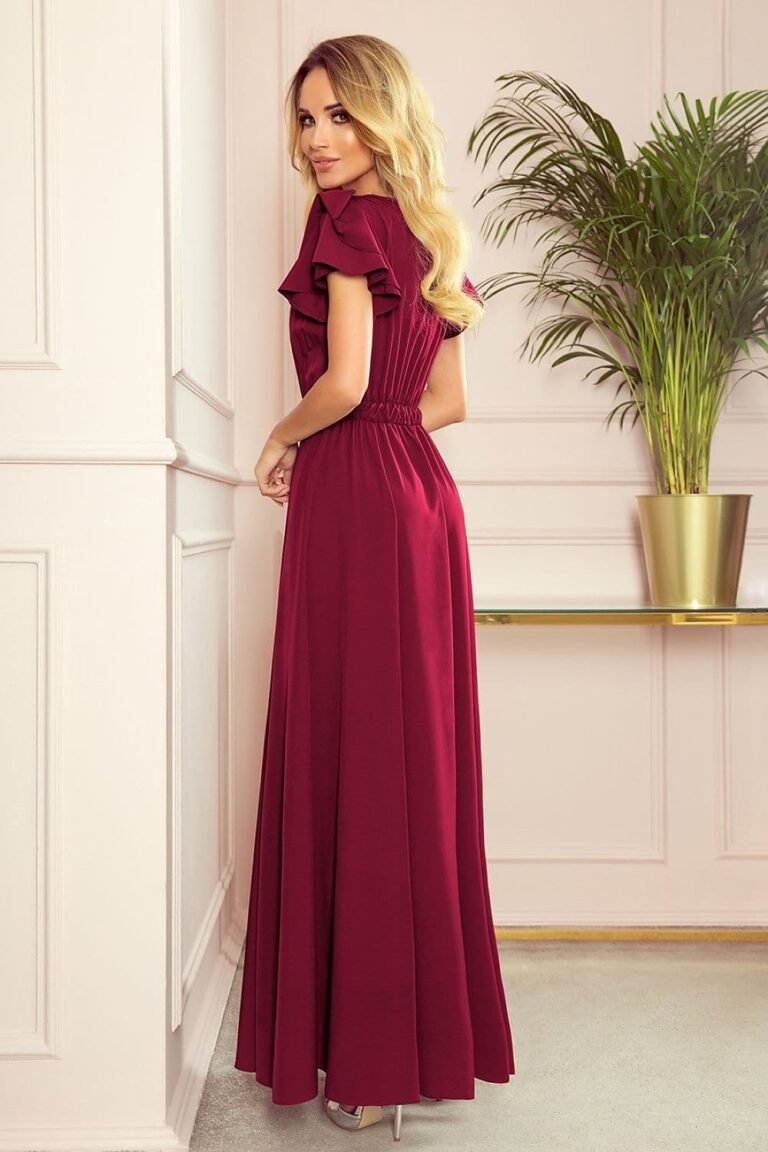 Robe De Soiree Chic Bordeaux Longue