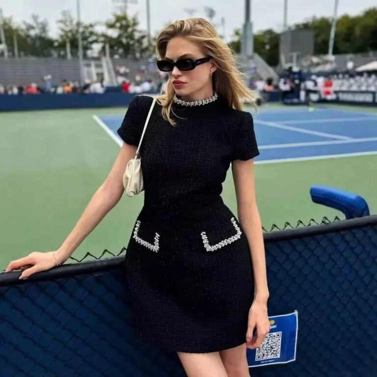Robe De Soiree Chic Courte Habillee Noir S