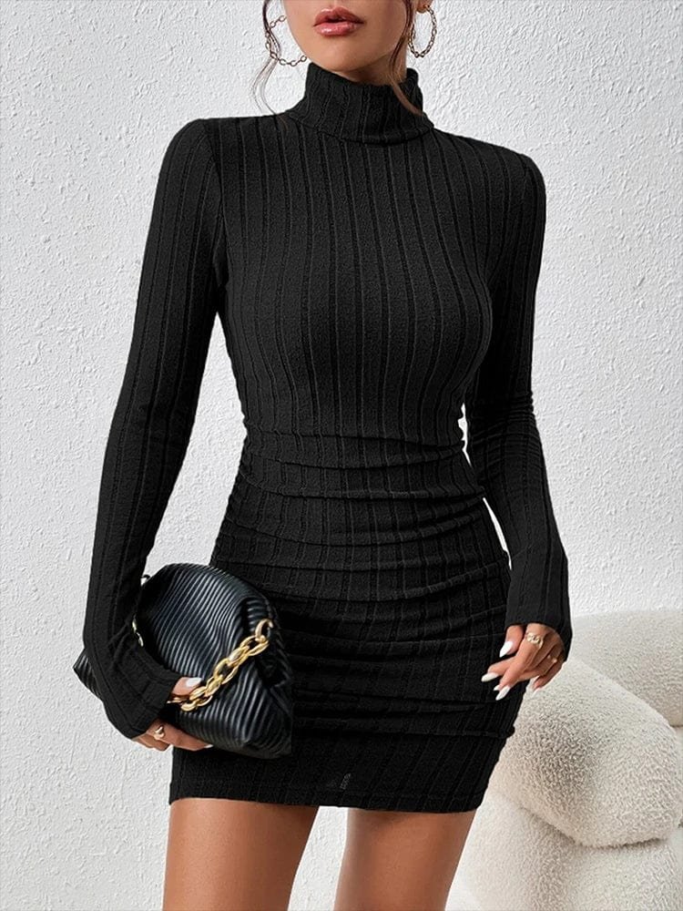 Robe De Soiree Chic Courte Moulante Noir S