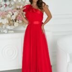Robe De Soiree Chic Longue En Tulle Rouge 34
