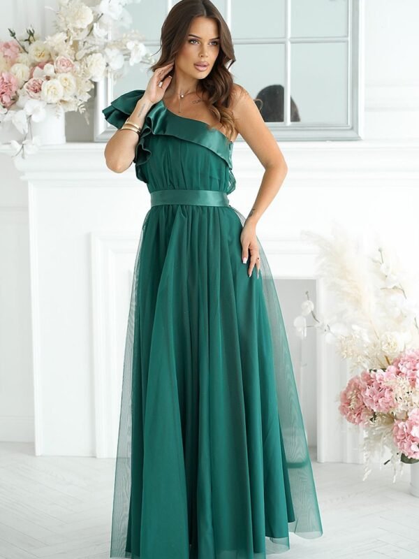 Robe De Soiree Chic Longue En Tulle Vert 34