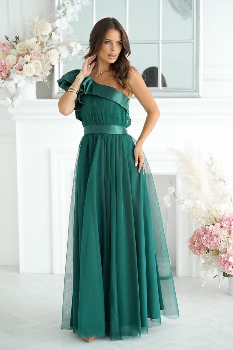Robe De Soiree Chic Longue En Tulle Vert 34