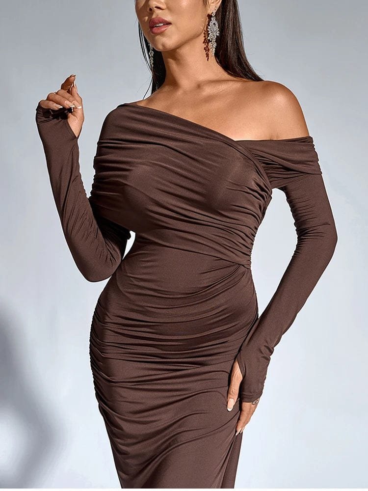 Robe De Soiree Chic Longue Manches Longues 3