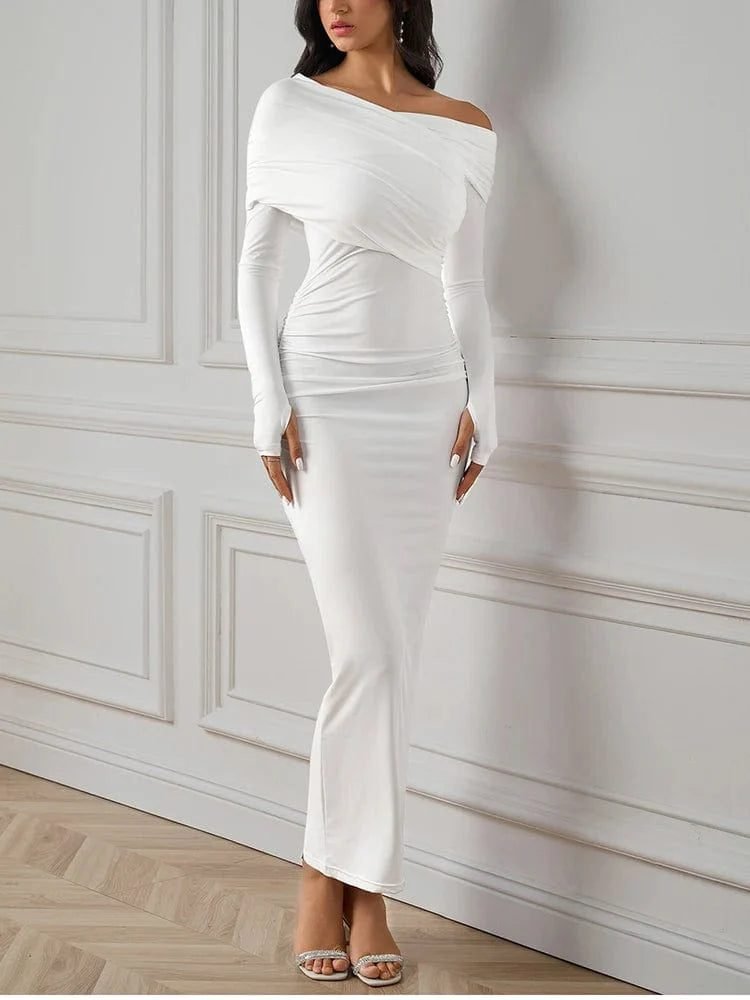 Robe De Soiree Chic Longue Manches Longues 6
