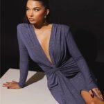 Robe De Soiree Chic Manche Longue Fendue 7