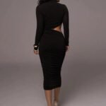 Robe De Soiree Chic Midi A Manche Longue 2
