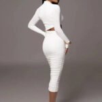 Robe De Soiree Chic Midi A Manche Longue 5