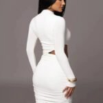 Robe De Soiree Chic Midi A Manche Longue 6