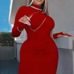 Robe De Soiree Chic Midi Moulante 3