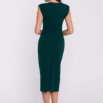 Robe De Soiree Chic Midi Moulante Sans Manches