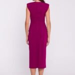 Robe De Soiree Chic Midi Moulante Sans Manches 6