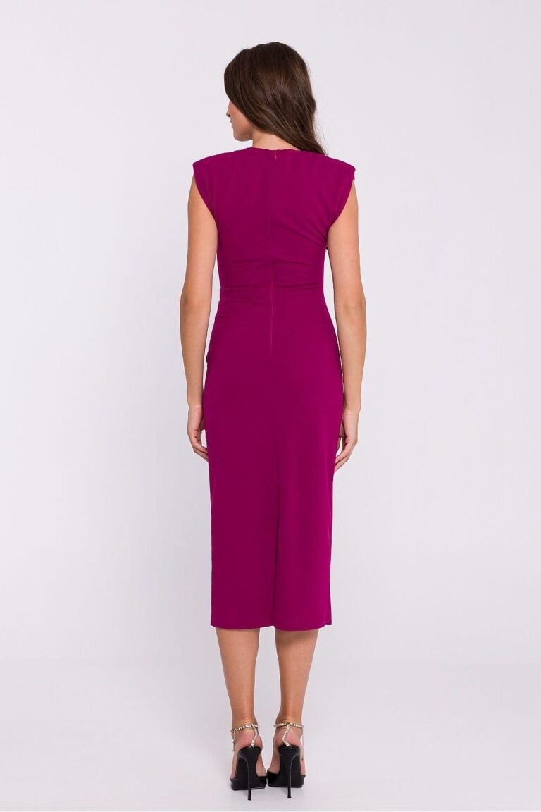 Robe De Soiree Chic Midi Moulante Sans Manches 6