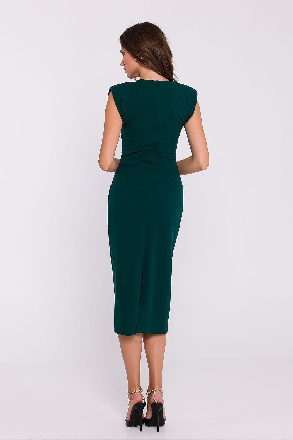 Robe De Soiree Chic Midi Moulante Sans Manches