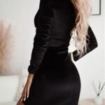 Robe De Soiree Chic Moulante A Manche Longue