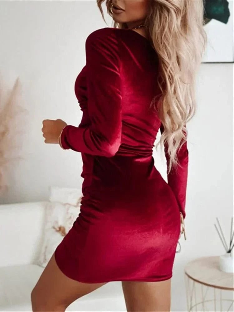 Robe De Soiree Chic Moulante A Manche Longue 4