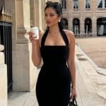 Robe De Soiree Chic Noire Midi Dos Nu 4