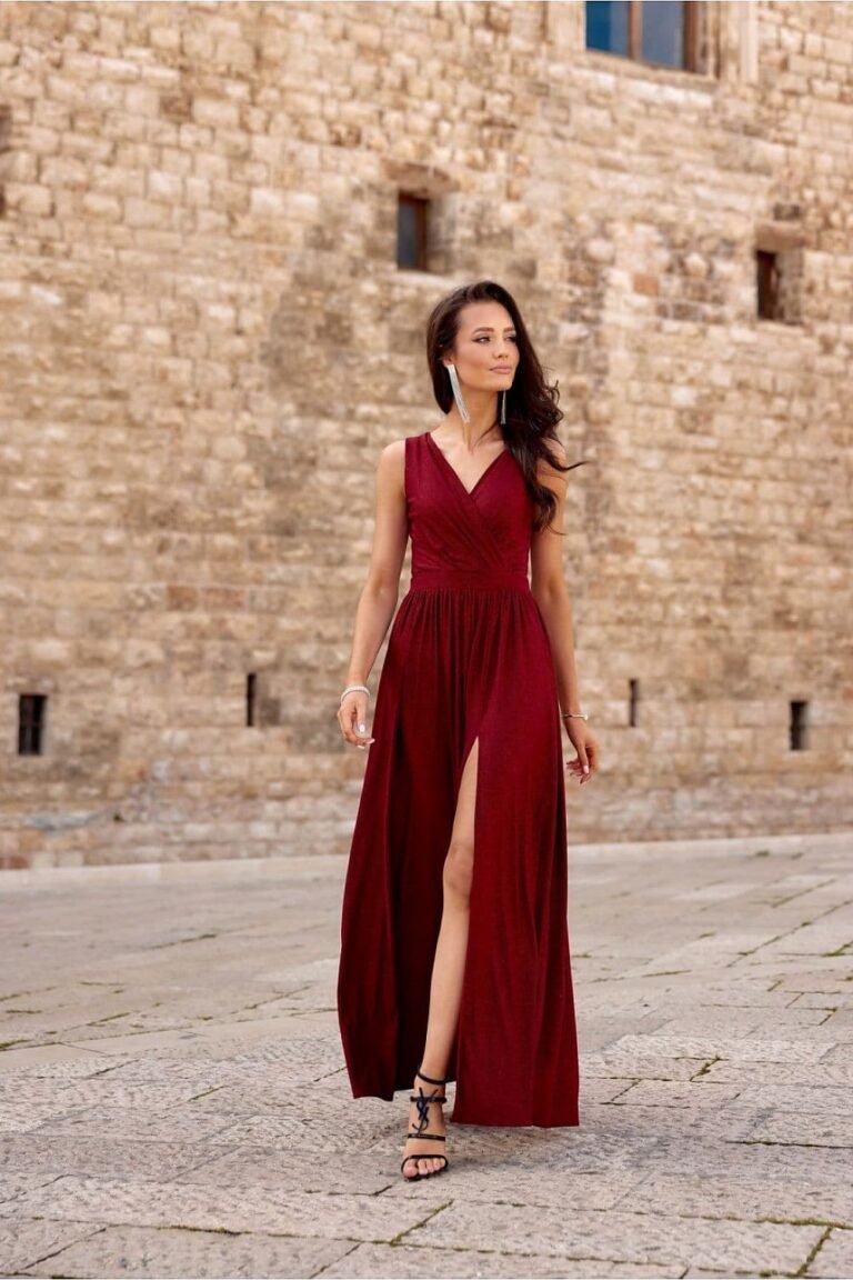 Robe De Soiree Chic Rouge Longue 34