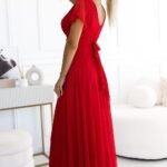 Robe De Soiree Chic Rouge Longue Fluide
