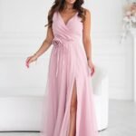Robe De Soiree Chic Sans Manches Rose 34