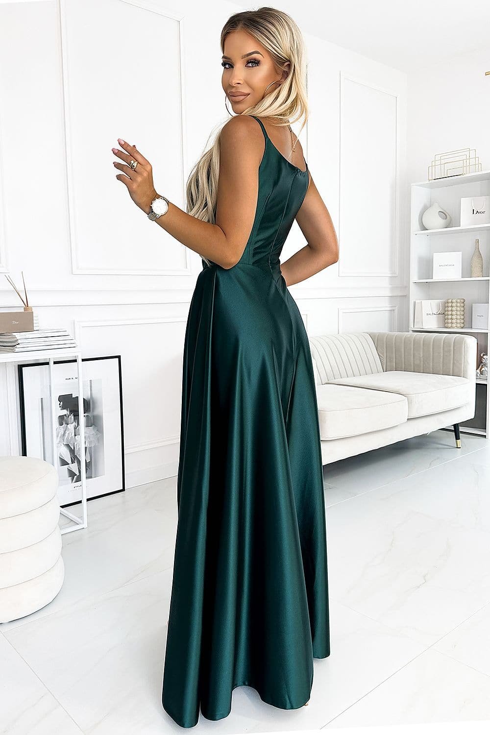 Robe De Soiree Chic Verte Longue