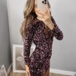 Robe De Soiree Courte A Paillettes 5