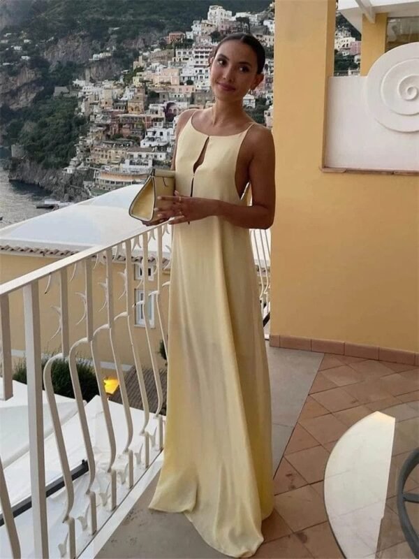 Robe De Soiree Dos Nu Longue En Satin Sexy